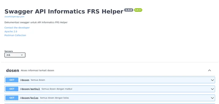 Informatics FRS Helper Public API